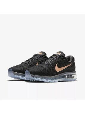 Nike Air Max 2017 849560-008 Sneakers Women's Black Bronze Running Shoes Sz 11